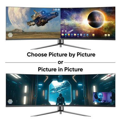 49" 3840 X 1080P Curved Dual FHD Gaming Monitor, Black, 100133225